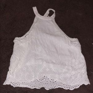 White cropped tank top